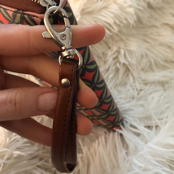 NWOT Fossil Wallet Patterned and Brown Leather - Picture 6 of 6